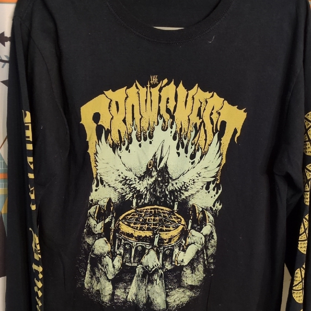 Black Graphic Long Sleeve Tee